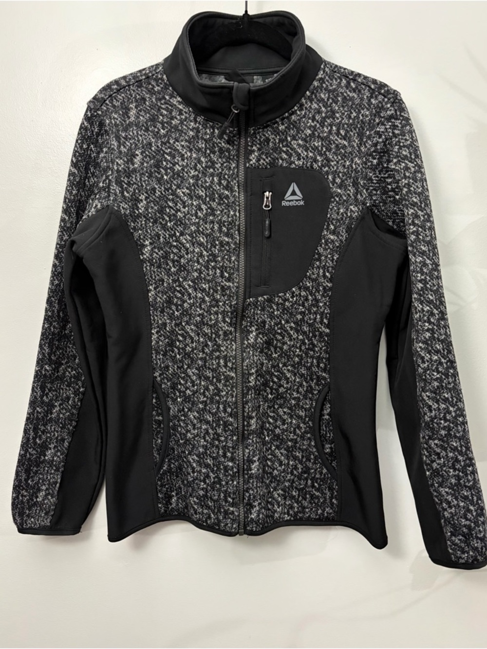 Reebok Women's Black Heather Tech Fleece Jacket